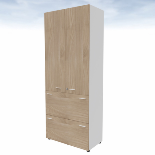 Quadrifoglio Armoire combinée T45 avec 2 tiroirs pour dossiers suspendus, 2 extensions