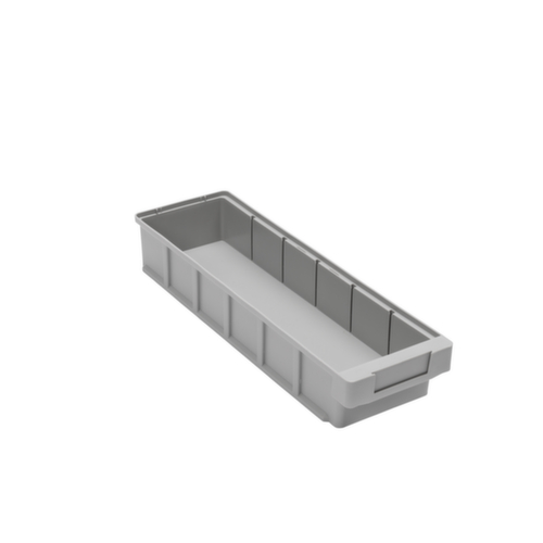 Bac compartimentable avec poignée encastrée ergonomique, gris, profondeur 500 mm