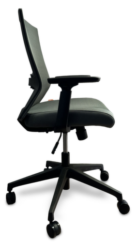 UDOBÄR Siège de bureau pivotant Iron avec mécanisme synchrone, dossier maille avec support, gris