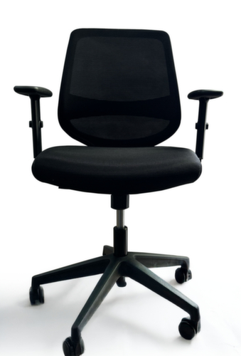 UDOBÄR chaise de bureau pivotante Shield avec mécanisme de basculement, dossier maille avec support, noir