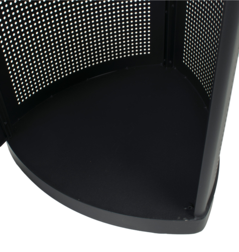 Poubelle avec toit de protection, 60 l, noir