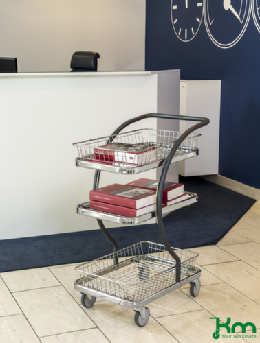 Kongamek Chariot à étagères, force 120 kg, 3 plateaux