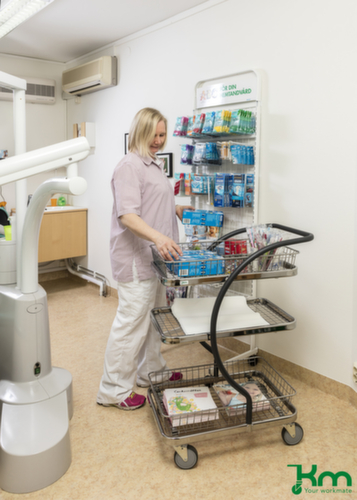 Kongamek Chariot à étagères, force 120 kg, 3 plateaux