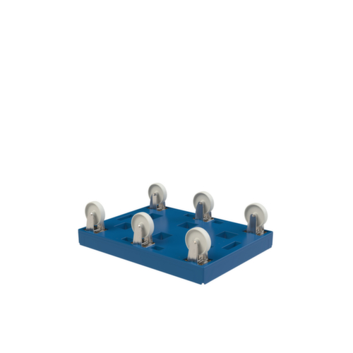 Rouleau de transport FAVORIT XL avec surface de chargement en plastique, force 500 kg, polyamide bandage