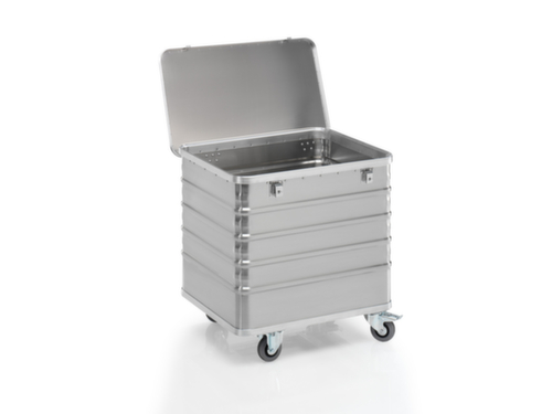 Gmöhling Chariot conteneur aluminium G®-TRANS, capacité 223 l
