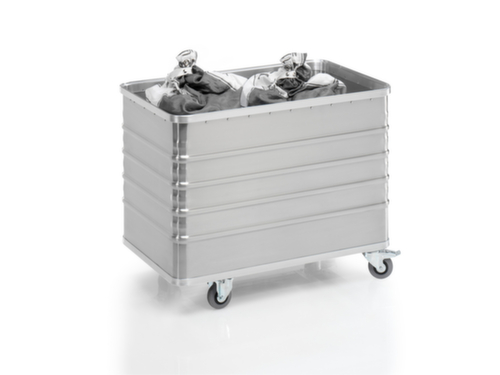 Gmöhling Chariot conteneur aluminium G®-TRANS, capacité 322 l
