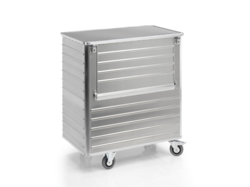 Gmöhling Chariot à caisses en aluminium avec paroi pliante, capacité 1050 l