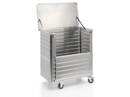 Gmöhling Chariot à caisses en aluminium avec paroi pliante, capacité 1050 l