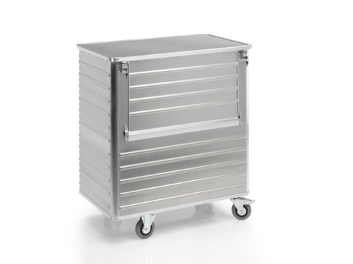 Gmöhling Chariot à caisses en aluminium avec paroi pliante, capacité 1050 l