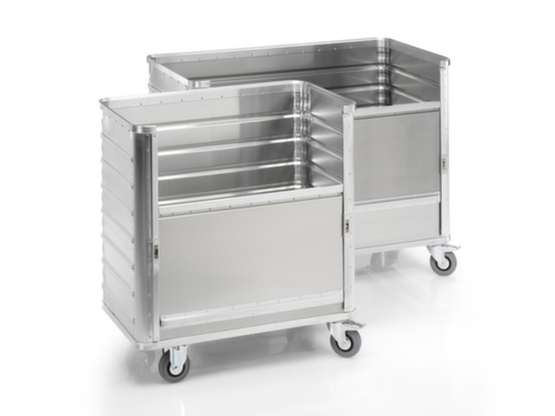 Gmöhling Chariot à caisses en aluminium avec ouverture d'accès, capacité 650 l