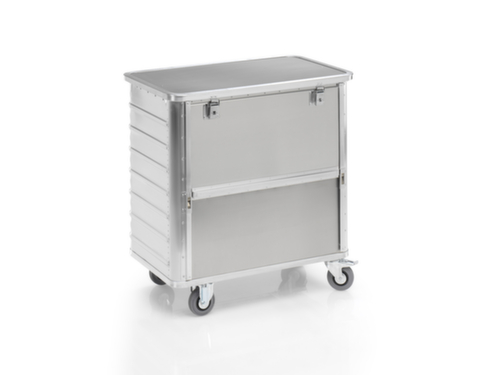 Gmöhling Chariot à caisses en aluminium avec ouverture d'accès, capacité 355 l