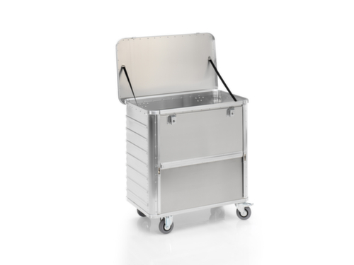 Gmöhling Chariot à caisses en aluminium avec ouverture d'accès, capacité 355 l