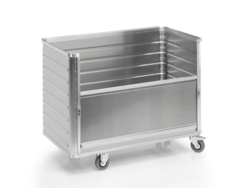 Gmöhling Chariot à caisses en aluminium avec ouverture d'accès, capacité 650 l