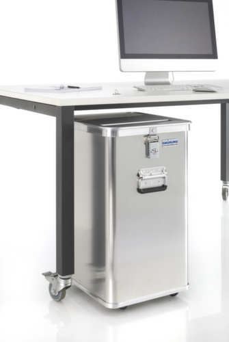 Gmöhling Conteneur G®-DOCU pour l'Gmöhling élimination des dossiers G®-DOCU sous le bureau, capacité 80 l