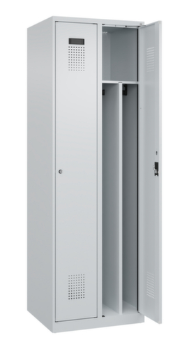 C+P Armoire vestiaire Evolo PLUS pour une séparation en noir et blanc, largeur de compartiment 300 mm
