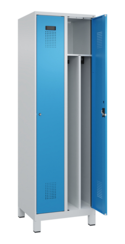 C+P Armoire vestiaire Evolo PLUS pour une séparation en noir et blanc, largeur de compartiment 300 mm