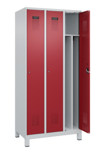 C+P Armoire vestiaire Evolo PLUS pour une séparation en noir et blanc, largeur de compartiment 300 mm