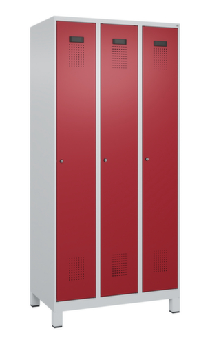 C+P Armoire vestiaire Evolo PLUS pour une séparation en noir et blanc, largeur de compartiment 300 mm