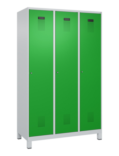 C+P Armoire vestiaire Evolo PLUS pour une séparation en noir et blanc, largeur de compartiment 400 mm