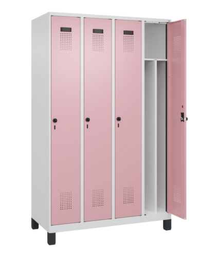 C+P Armoire vestiaire Evolo PLUS pour une séparation en noir et blanc, largeur de compartiment 300 mm