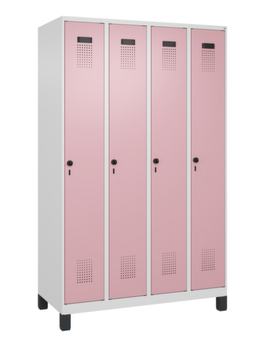 C+P Armoire vestiaire Evolo PLUS pour une séparation en noir et blanc, largeur de compartiment 300 mm