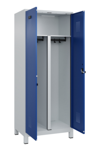C+P Armoire vestiaire pour EPI Evolo PLUS pour une séparation en noir et blanc, largeur de compartiment 400 mm