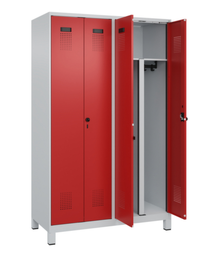 C+P Armoire vestiaire pour EPI Evolo PLUS pour une séparation en noir et blanc, largeur de compartiment 300 mm