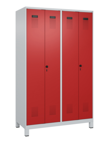 C+P Armoire vestiaire pour EPI Evolo PLUS pour une séparation en noir et blanc, largeur de compartiment 300 mm