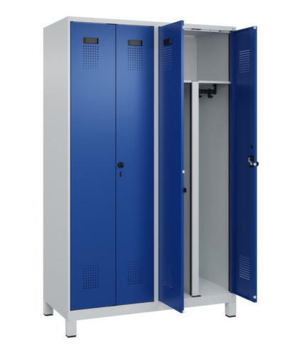 C+P Armoire vestiaire pour EPI Evolo PLUS pour une séparation en noir et blanc, largeur de compartiment 300 mm