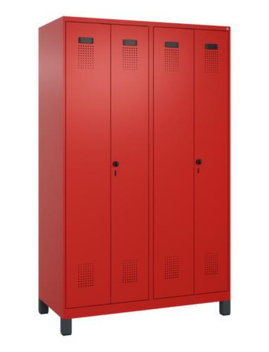 C+P Armoire vestiaire pour EPI Evolo PLUS pour une séparation en noir et blanc, largeur de compartiment 300 mm