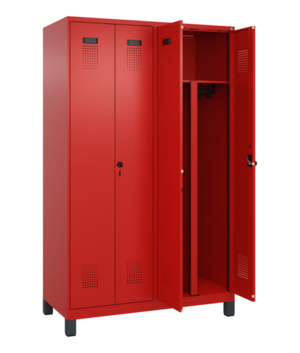 C+P Armoire vestiaire pour EPI Evolo PLUS pour une séparation en noir et blanc, largeur de compartiment 300 mm