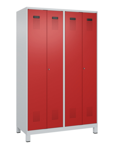 C+P Armoire vestiaire pour EPI Evolo PLUS pour une séparation en noir et blanc, largeur de compartiment 300 mm