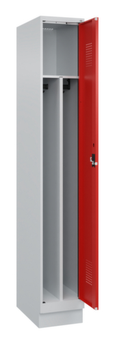 C+P Armoire vestiaire Evolo PLUS pour une séparation en noir et blanc, largeur de compartiment 300 mm