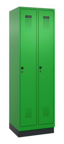 C+P Armoire vestiaire Evolo PLUS pour une séparation en noir et blanc, largeur de compartiment 300 mm