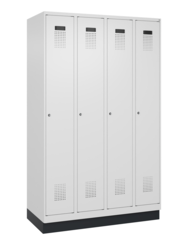 C+P Armoire vestiaire Evolo PLUS pour une séparation en noir et blanc, largeur de compartiment 300 mm