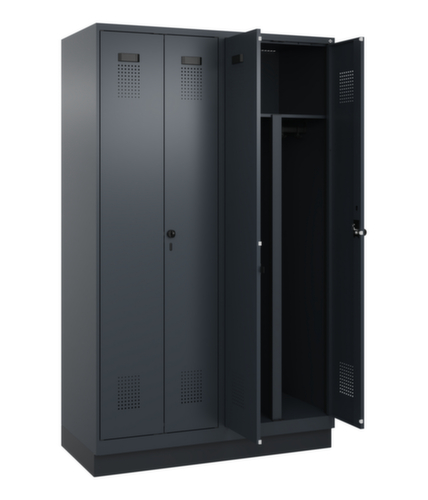 C+P Armoire vestiaire pour EPI Evolo PLUS pour une séparation en noir et blanc, largeur de compartiment 300 mm