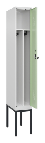 C+P Armoire vestiaire Evolo PLUS pour une séparation en noir et blanc, largeur de compartiment 300 mm