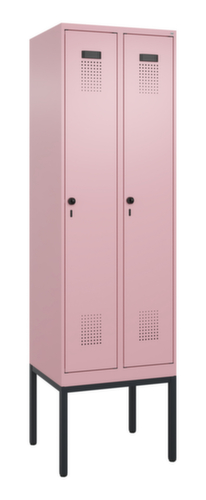 C+P Armoire vestiaire Evolo PLUS pour une séparation en noir et blanc, largeur de compartiment 300 mm