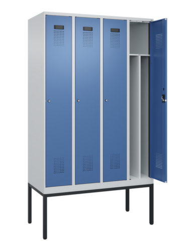 C+P Armoire vestiaire Evolo PLUS pour une séparation en noir et blanc, largeur de compartiment 300 mm