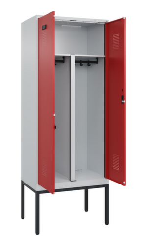C+P Armoire vestiaire pour EPI Evolo PLUS pour une séparation en noir et blanc, largeur de compartiment 400 mm