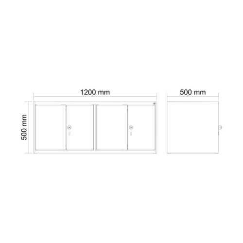 rehausse d'armoire avec double compartiment