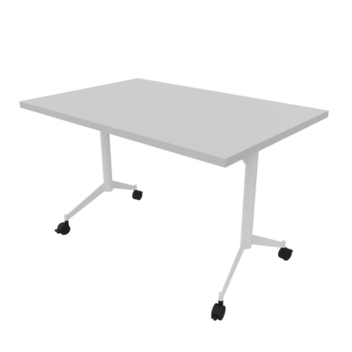 Quadrifoglio Table pliante Pop-Up, hauteur x largeur x profondeur 750 x 1200 x 800 mm, panneau gris