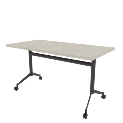 Quadrifoglio Table pliante Pop-Up, hauteur x largeur x profondeur 750 x 1400 x 700 mm, panneau béton