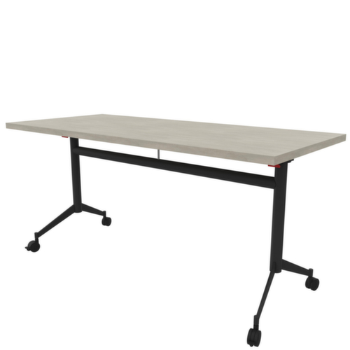 Quadrifoglio Table pliante Pop-Up, hauteur x largeur x profondeur 750 x 1600 x 700 mm, panneau béton