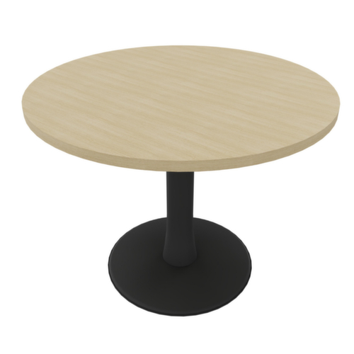 Quadrifoglio Table de conférence IDEA+, Ø 1000 mm, panneau chêne