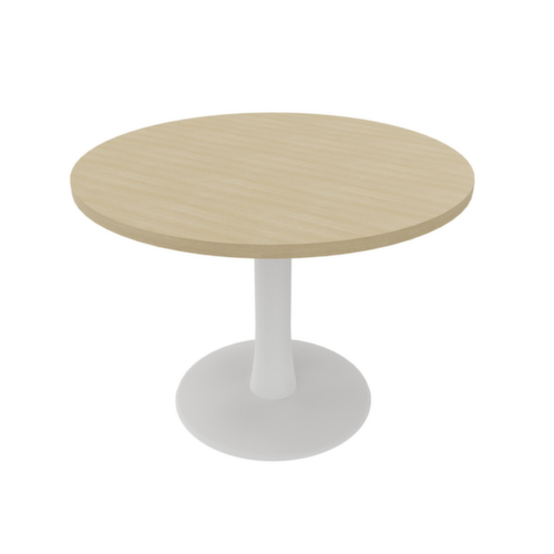 Quadrifoglio Table de conférence IDEA+, Ø 1000 mm, panneau chêne