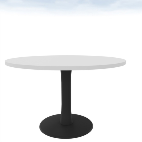 Quadrifoglio Table de conférence IDEA+, Ø 1200 mm, panneau blanc