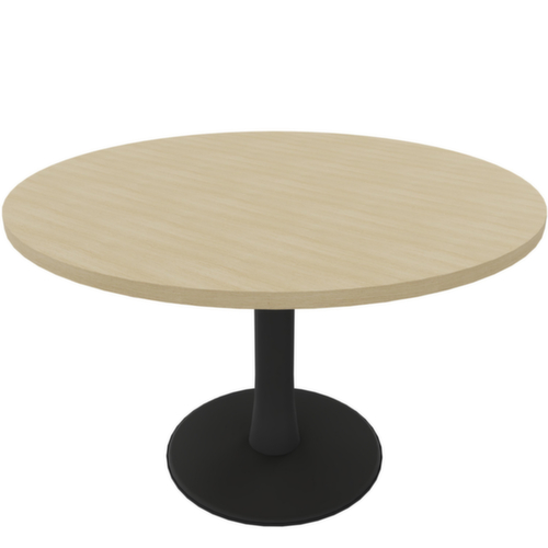 Quadrifoglio Table de conférence IDEA+, Ø 1200 mm, panneau chêne