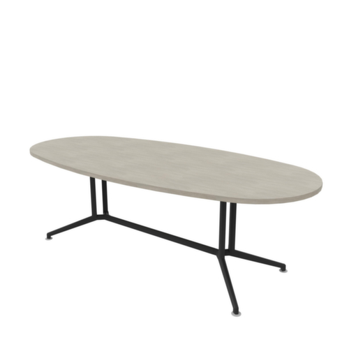 Quadrifoglio Table de conférence X2, largeur x profondeur 2400 x 1100 mm, panneau béton