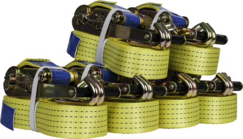 6 sangles d'arrimage avec crochets profilés